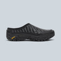 Mule Saison Merrell Moab 2 Slide en cuir tressé noir et gris avec semelle extérieure Vibram robuste