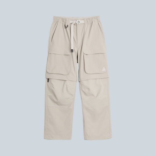 Pantalon cargo convertible Saison Nike ACG Smith Summit en nylon déperlant couleur crème avec ceinture intégrée