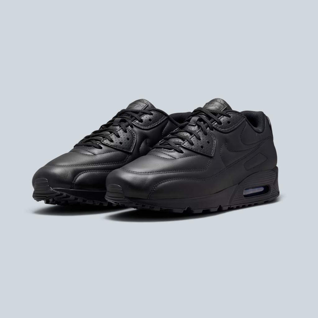 Baskets Nike Air Max 90 SP Saison en cuir noir avec amorti Max Air visible et semelle extérieure gaufrée