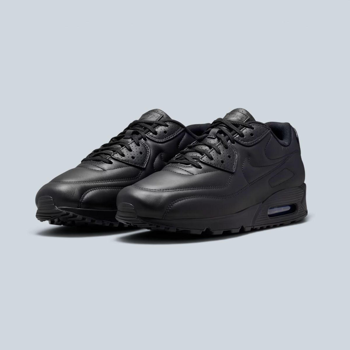 Baskets Nike Air Max 90 SP Saison en cuir noir avec amorti Max Air visible et semelle extérieure gaufrée