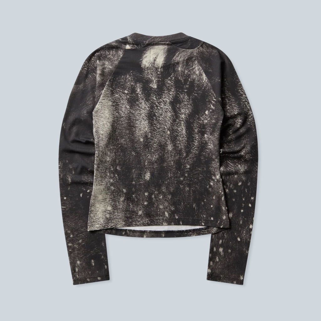 Haut manches longues Saison Nim Baby en jersey de coton extensible marron effet délavé vue arrière