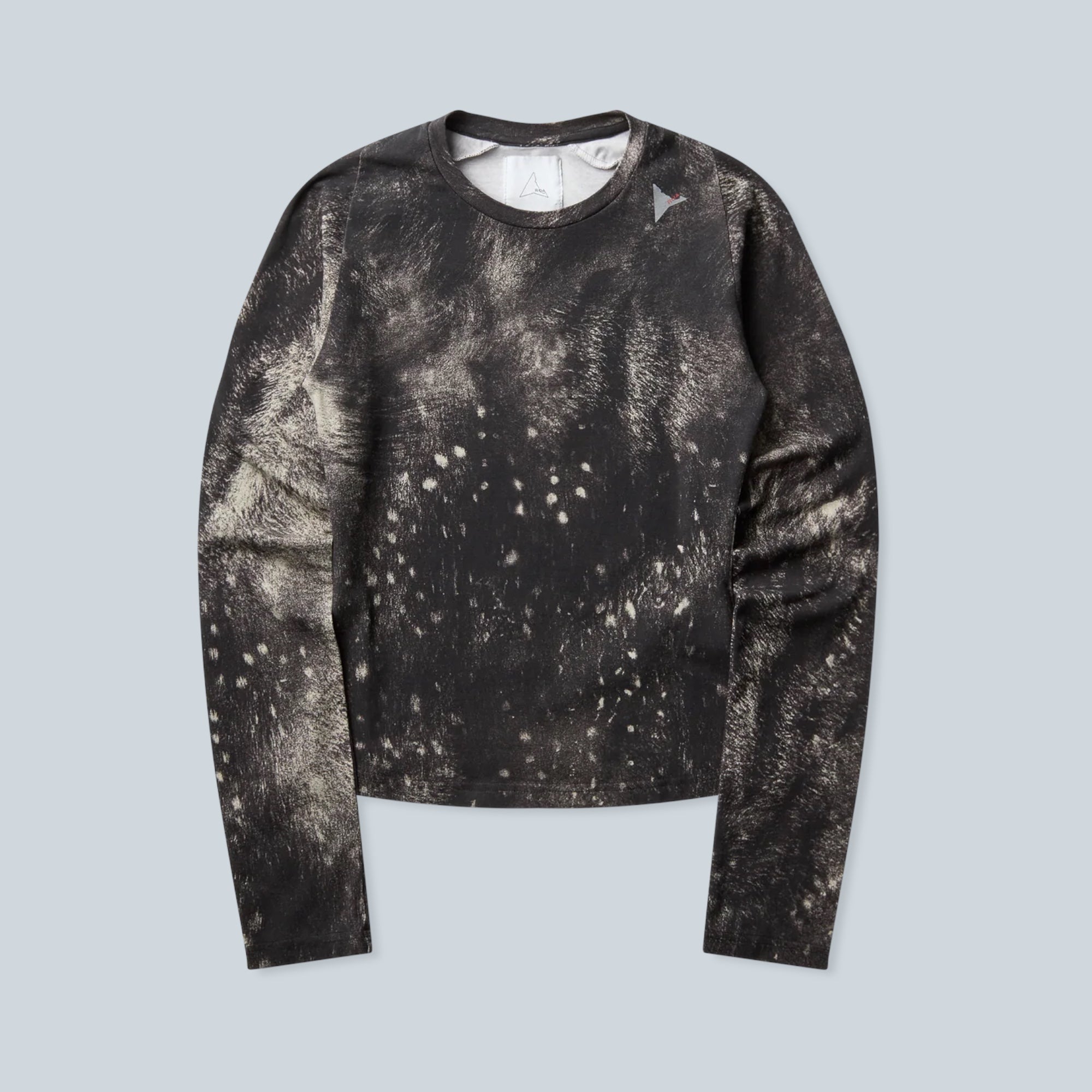 Haut manches longues Saison Nim Baby en jersey de coton extensible marron effet délavé