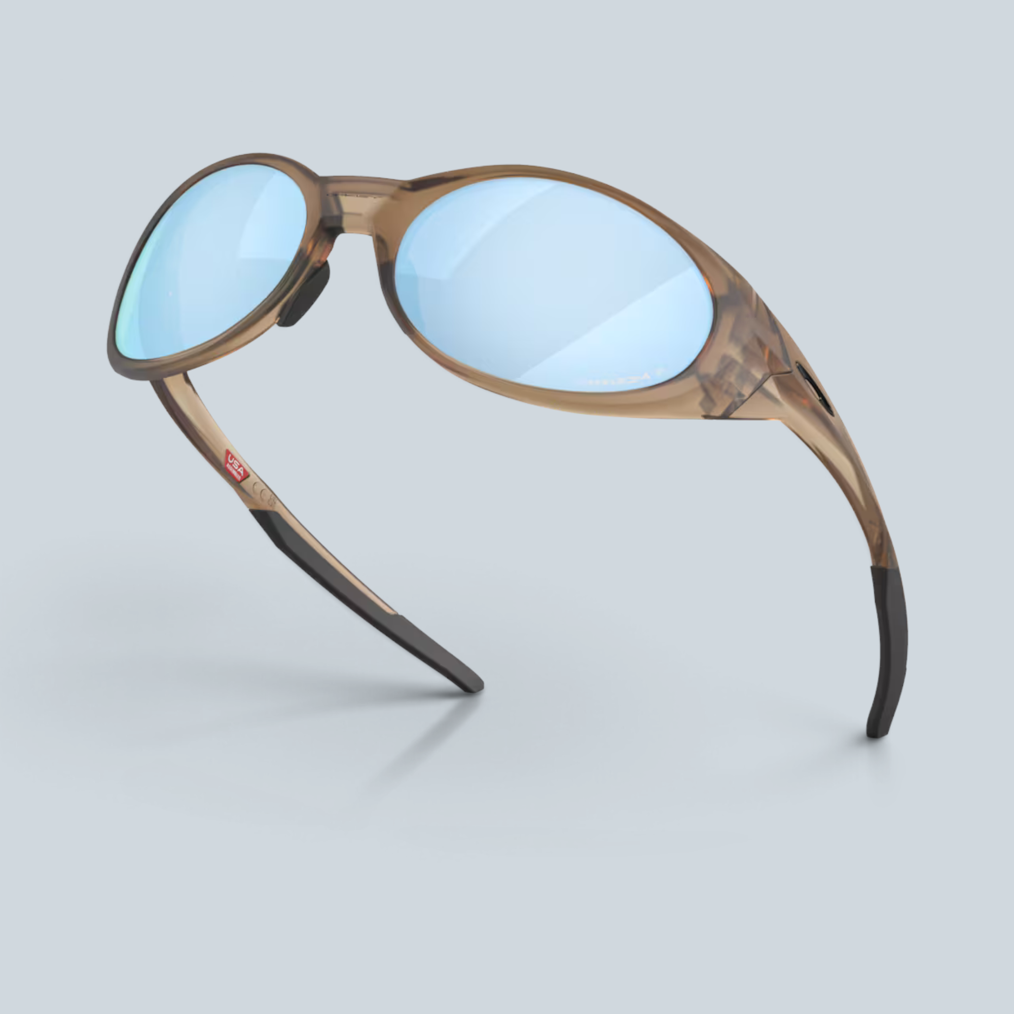 Lunettes de soleil Saison Oakley Eye Jacket Redux avec monture Matte Brown Smoke et verres Prizm Deep Water polarisés