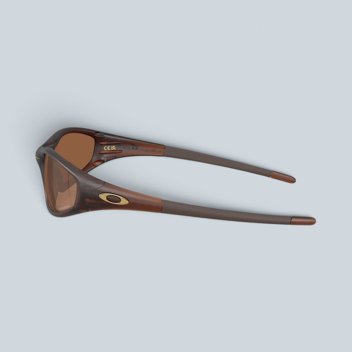 Lunettes de soleil Oakley Straight Jacket 99 Saison avec monture marron mat et verres Prizm Tungsten