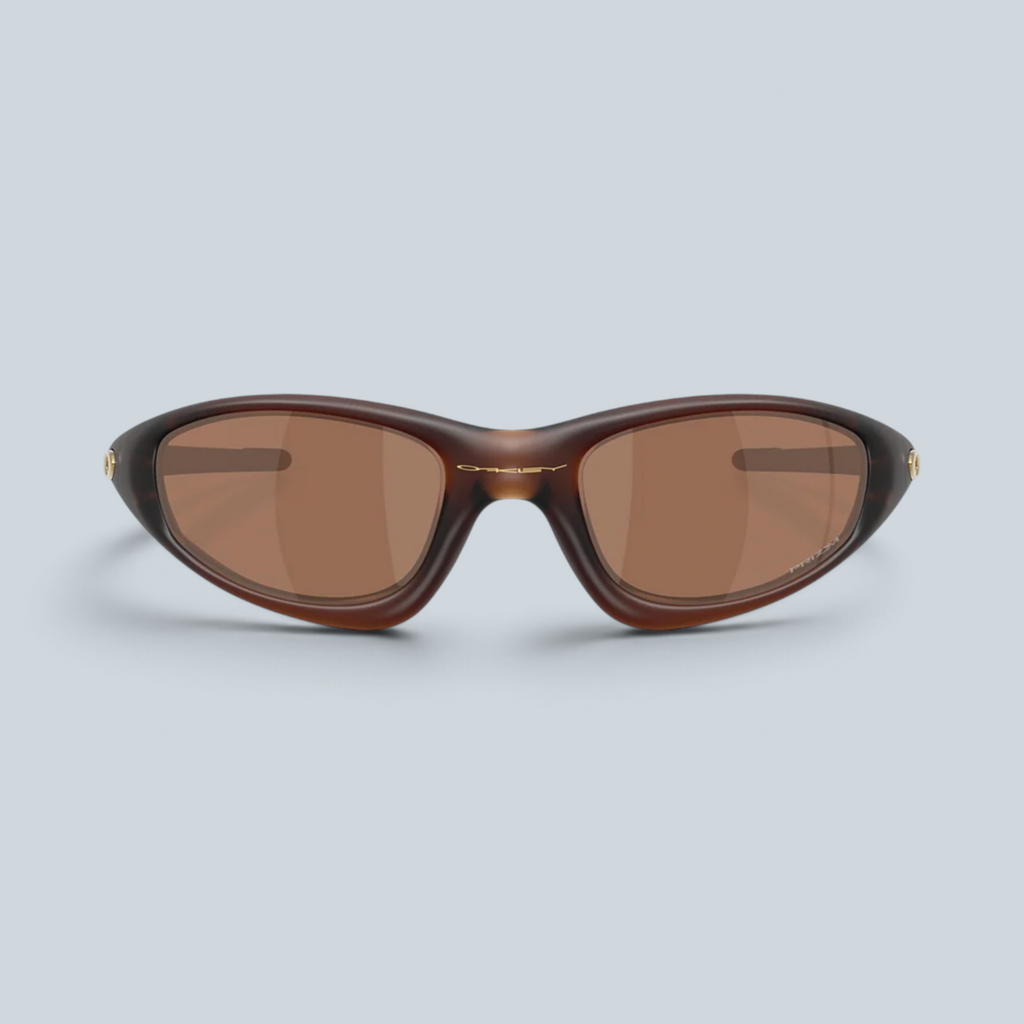 Lunettes de soleil Saison Oakley Straight Jacket 99 avec monture marron mat et verres Prizm Tungsten