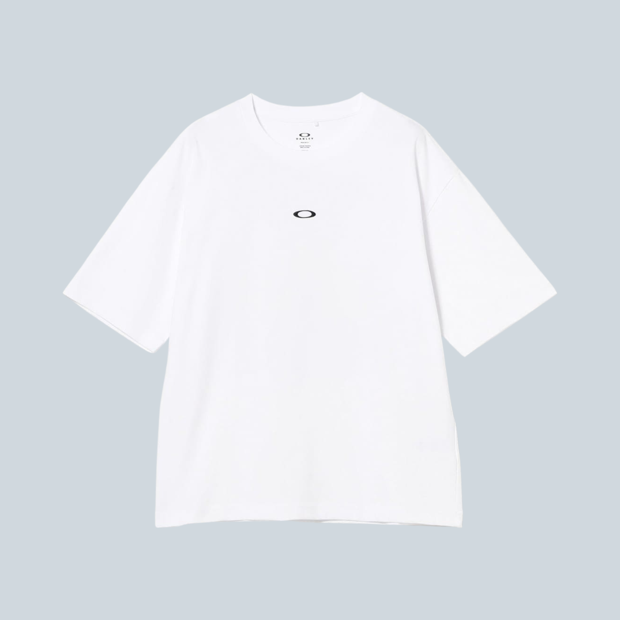T-shirt blanc Saison Oakley Enhance QDC à col rond en jersey technique avec logo minimaliste sur la poitrine