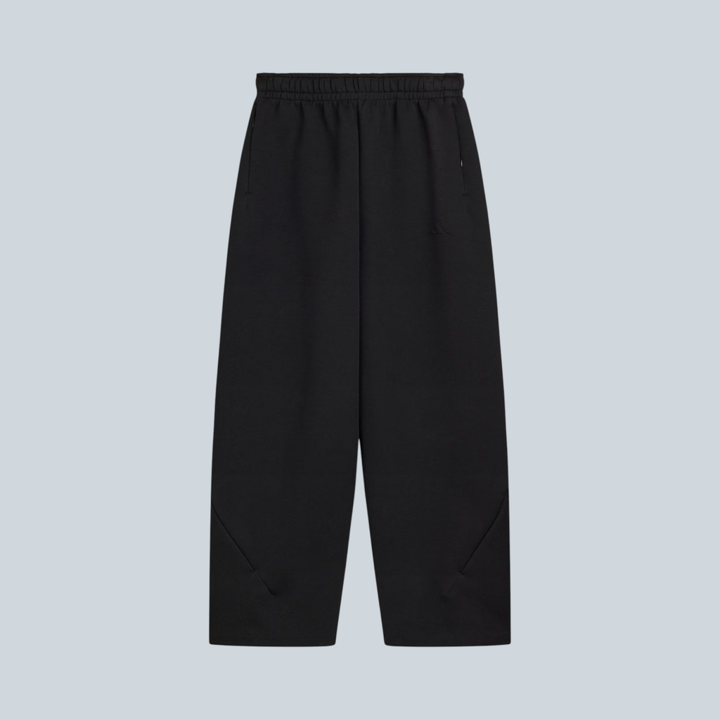 Pantalon de survêtement noir Saison Arte Z.N.E. en mélange de viscose et lin avec coupe décontractée