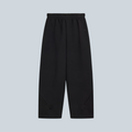 Pantalon de survêtement noir Saison Arte Z.N.E. en mélange de viscose et lin avec coupe décontractée