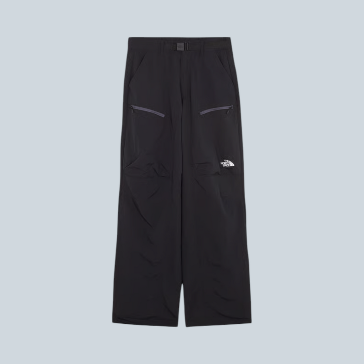 Pantalon ceinturé Saison NSE noir avec poches zippées et logo The North Face sur la jambe