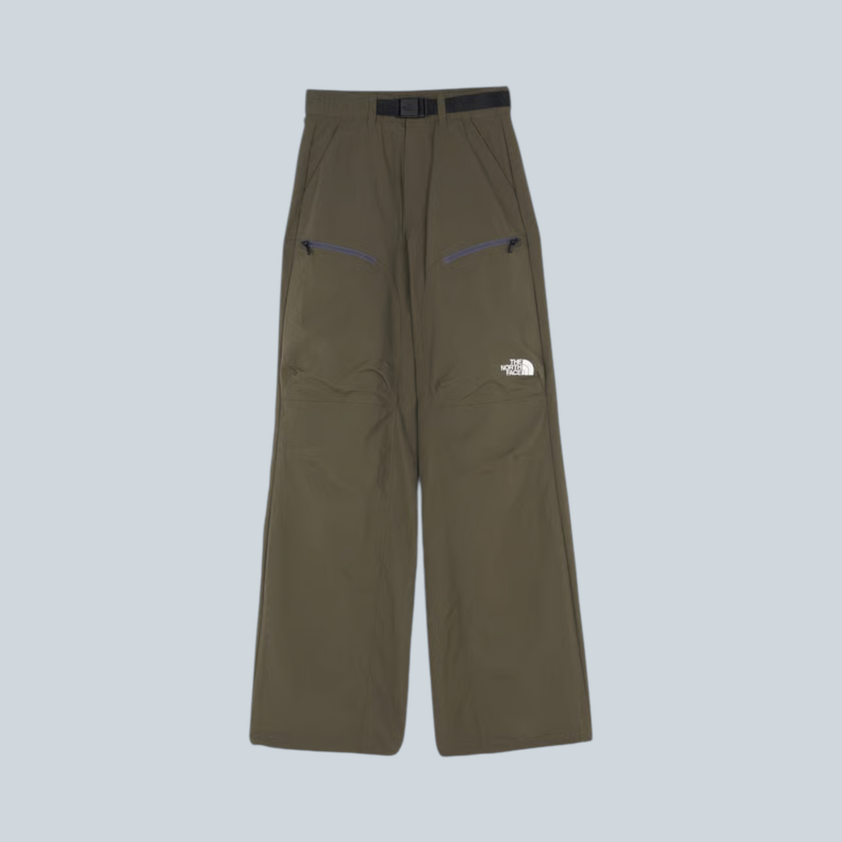 Pantalon ceinturé Saison The North Face NSE en vert taupe avec poches zippées et coupe décontractée