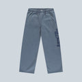 Pantalon de jogging Saison en coton bleu marine avec effet délavé et motif stencil sur la jambe