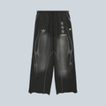 Pantalon de jogging noir Saison x Hellstar x adidas en jersey de coton avec motifs flammes et détails graphiques