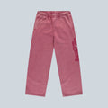 Pantalon de jogging Saison rouge en coton avec effet délavé et motif stencil sur la jambe