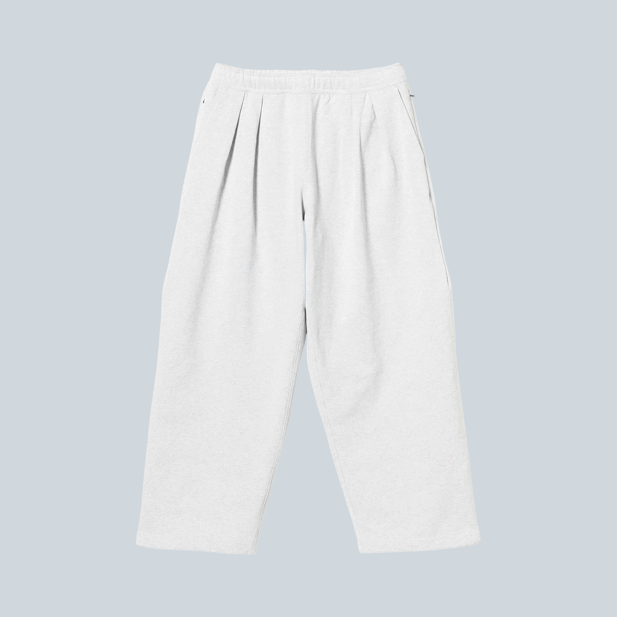 Pantalon de survêtement Saison Balloon Wide en molleton gris cendré avec taille élastiquée et plis sur le devant
