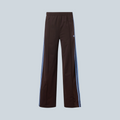 Pantalon de survêtement Saison FB Loose TP marron avec bandes latérales bleu clair et coupe ample style football