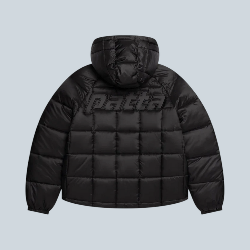 Patta Square Quilted Puffer Jacket Black