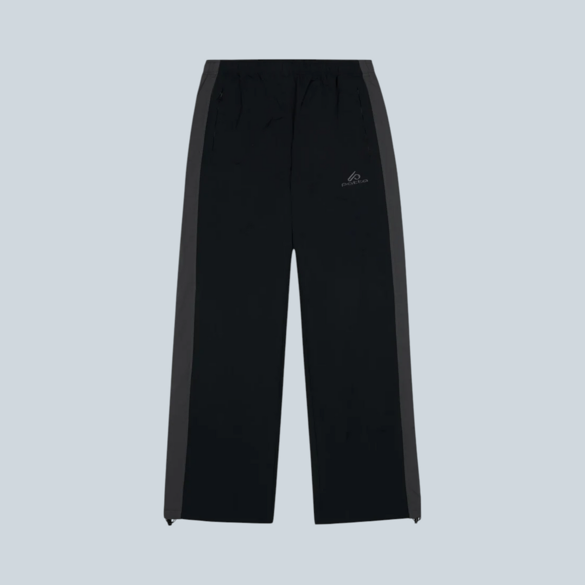 Pantalon de survêtement Saison Patta noir à coupe oversize avec détails en panneaux gris sur les côtés