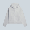 Patta Waffle Reversible Zip Up Hooded Sweater Grey Heather