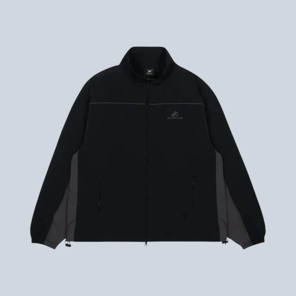 Patta Panelled Track Top Black