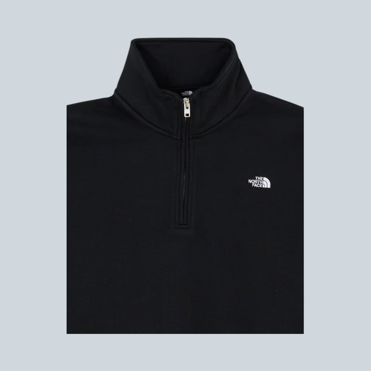 Pull Saison The North Face Essential Relaxed noir à col montant zippé avec logo brodé sur la poitrine