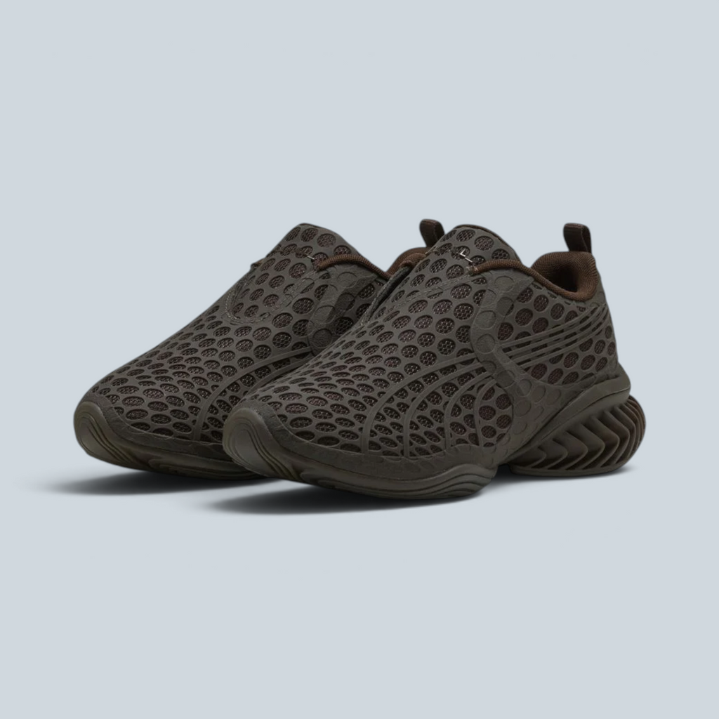 Baskets Saison PUMA CELL GEO 1 CAGE couleur chocolat avec structure en cage et amorti hexagonal
