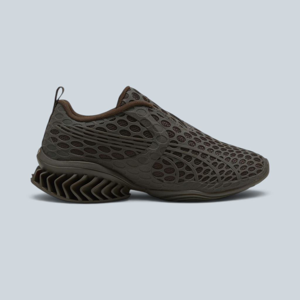 Baskets Saison PUMA CELL GEO 1 Cage couleur chocolat avec structure alvéolée et amorti hexagonal