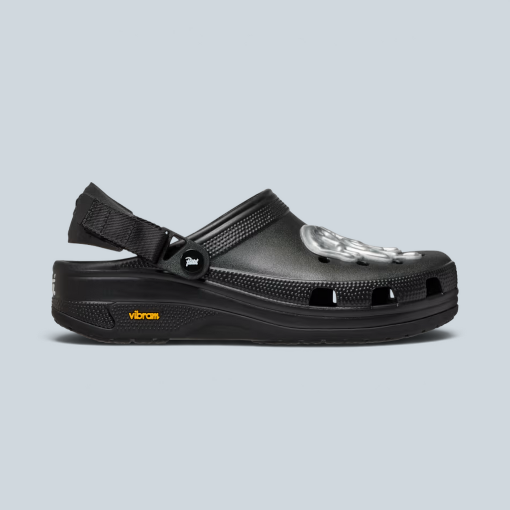 Sabot Saison Classic Clog noir en mousse Croslite avec semelle Vibram et bride arrière ajustable