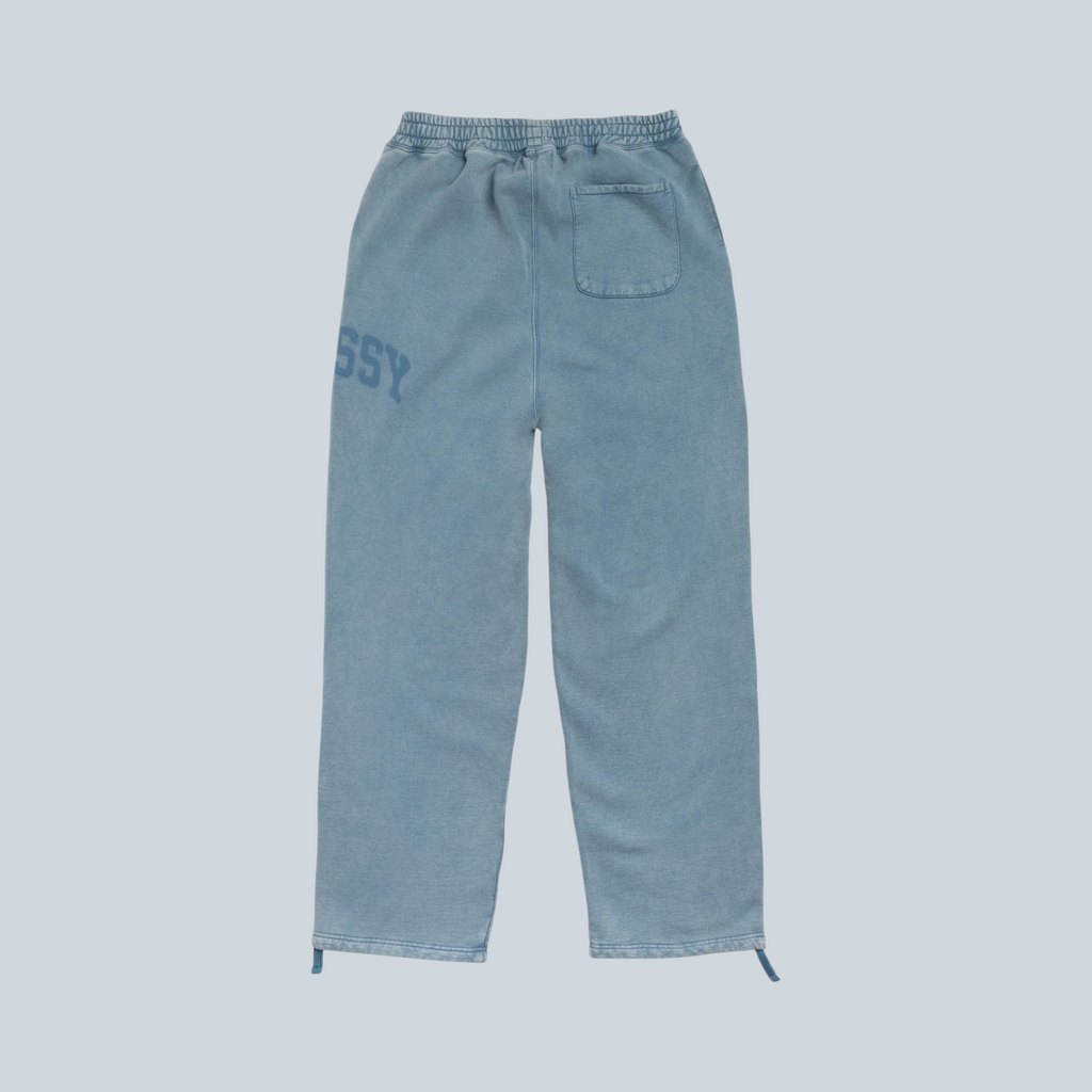 Pantalon de jogging Saison Stüssy en molleton bleu marine délavé avec logo graphique et taille élastique