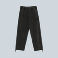 Pantalon de jogging Saison Stüssy en molleton délavé noir avec logo graphique et cordons de serrage aux chevilles