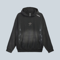 Sweat à capuche noir Saison x Hellstar pour adidas en jersey de coton avec motifs flammes et détails étoilés