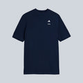 T-shirt Saison adidas x Arte Antwerp bleu marine à col rond avec logos blancs sur la poitrine