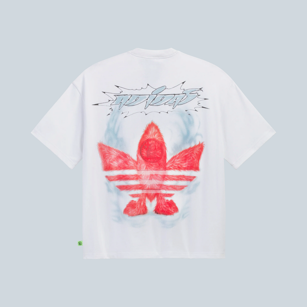 T-shirt blanc Saison en jersey de coton avec impression graphique rouge Hellstar pour adidas au dos