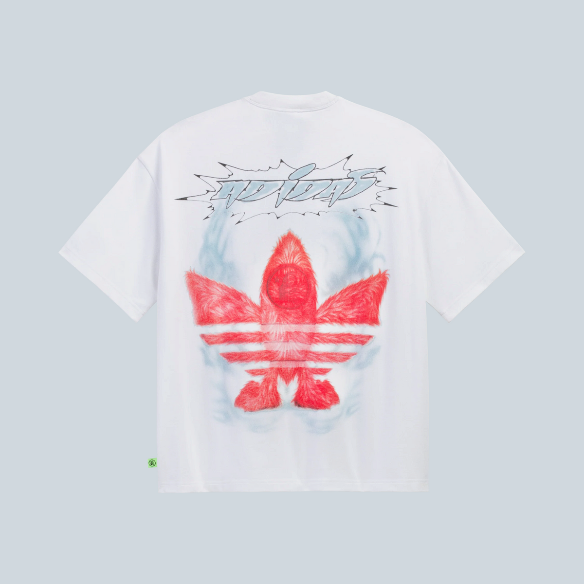 T-shirt blanc Saison en jersey de coton avec impression graphique rouge Hellstar pour adidas au dos