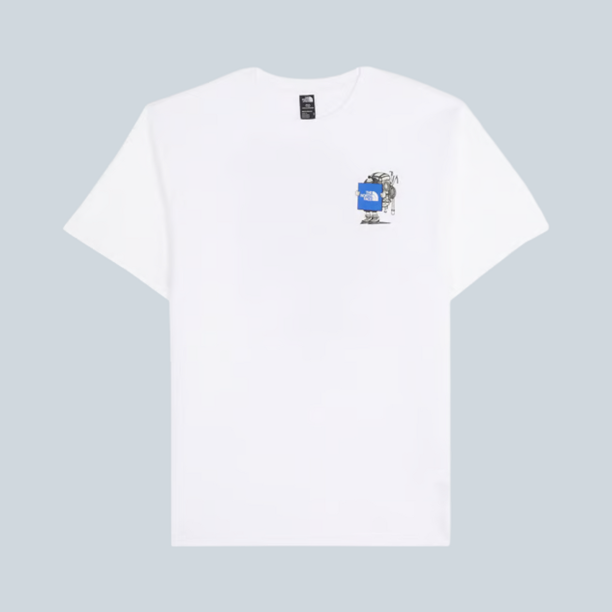 T-shirt Saison The North Face blanc à coupe décontractée avec petit imprimé graphique sur la poitrine