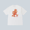 T-shirt Saison blanc en coton éco-responsable avec imprimé Joker rouge au dos
