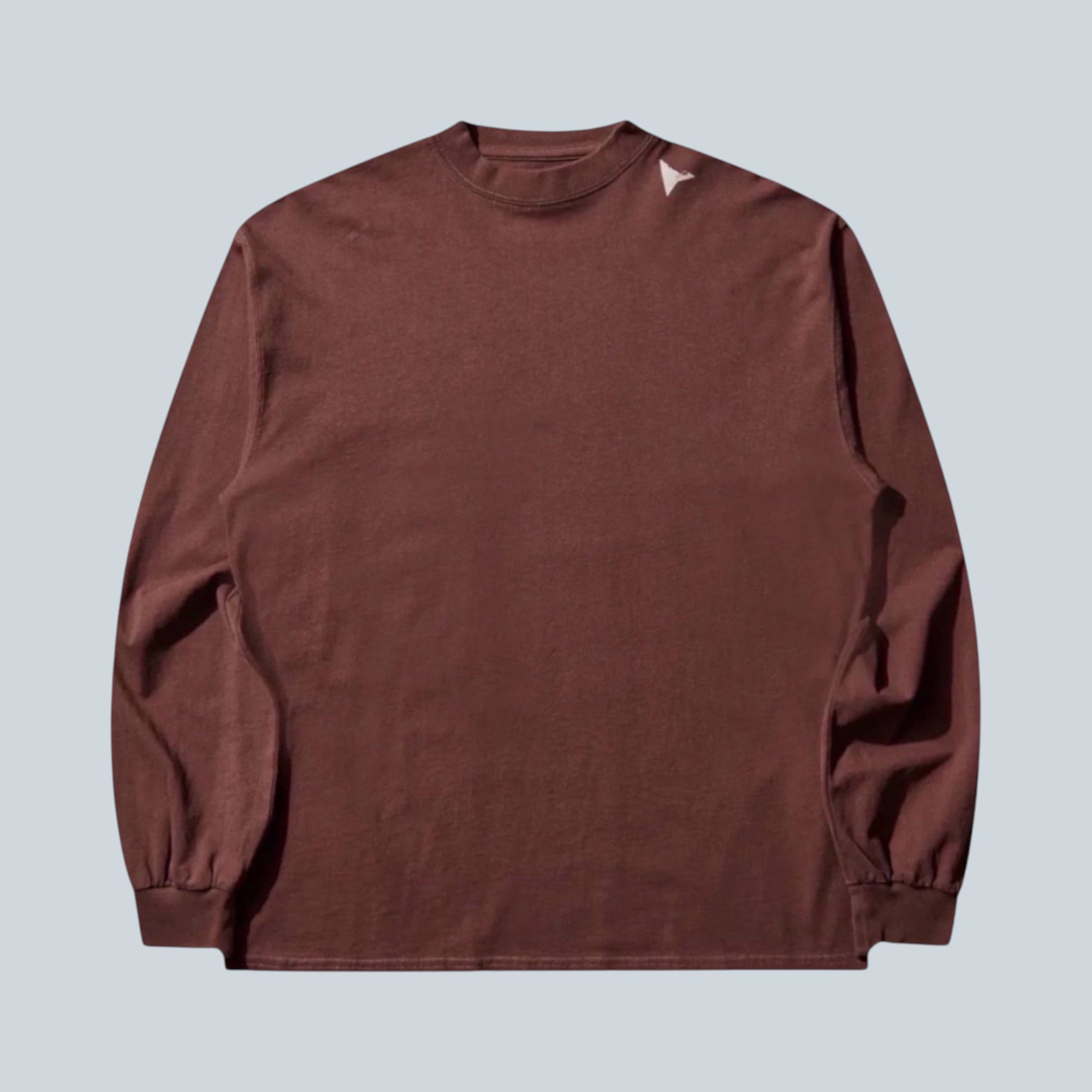 T-shirt manches longues Saison en jersey de coton bordeaux avec logo discret sur l'épaule