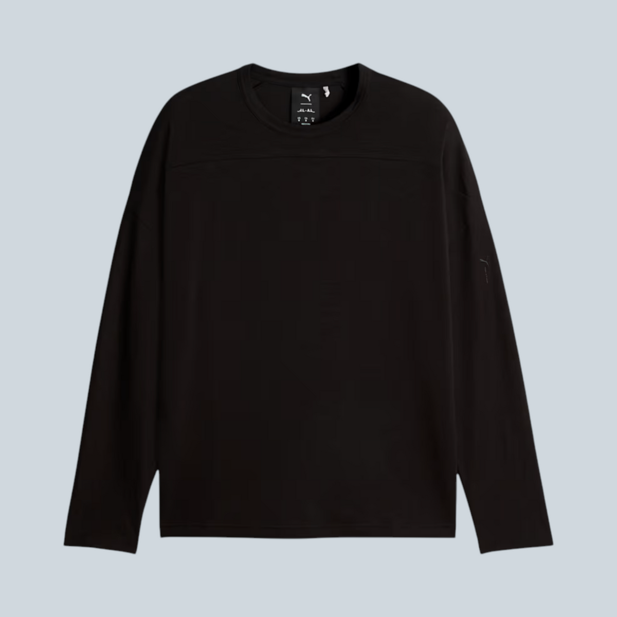 T-shirt à manches longues Saison CLRT en jersey de coton gris foncé avec col rond, collaboration PUMA et J.L-A.L.