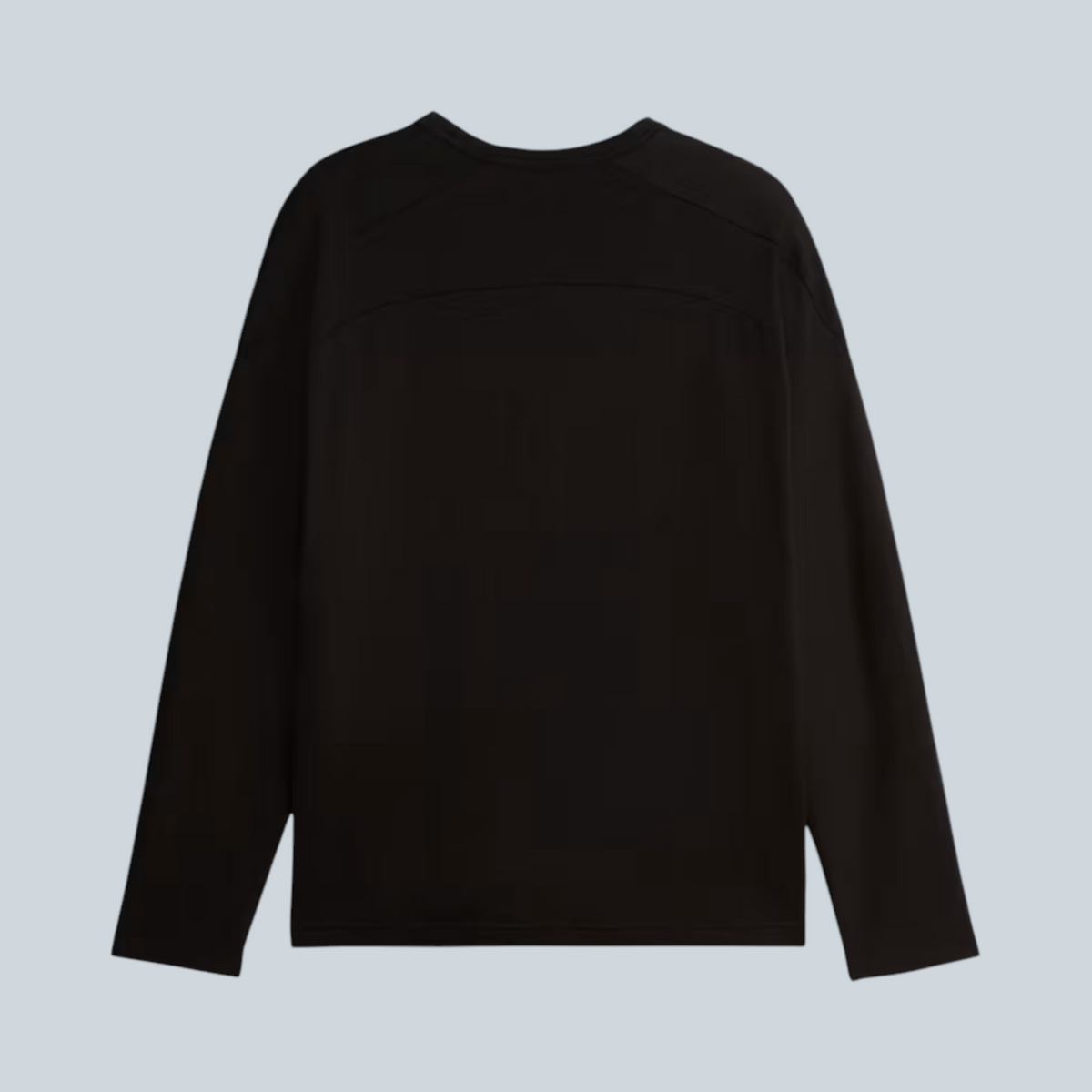 T-shirt à manches longues Saison CLRT en jersey de coton gris foncé avec col rond, vue arrière