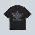 T-shirt noir Saison en jersey de coton avec logo adidas Hellstar imprimé effet flammes et motif étoiles
