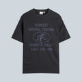 T-shirt Saison Yosemite Valley en coton noir vintage avec imprimé graphique Gramicci sur la poitrine