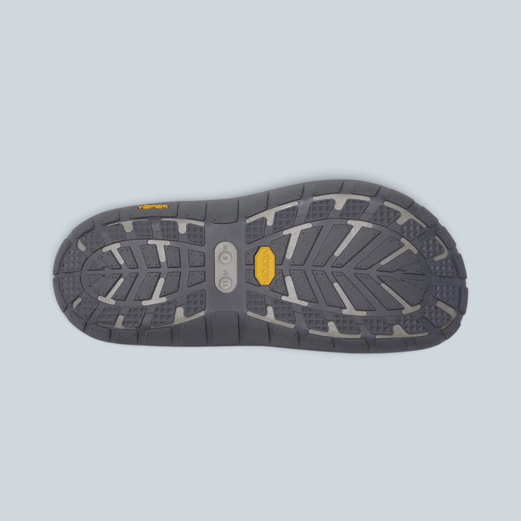 Semelle extérieure Vibram grise avec crampons chevrons de la chaussure hybride Saison Tembo II RO Elephant Carbon