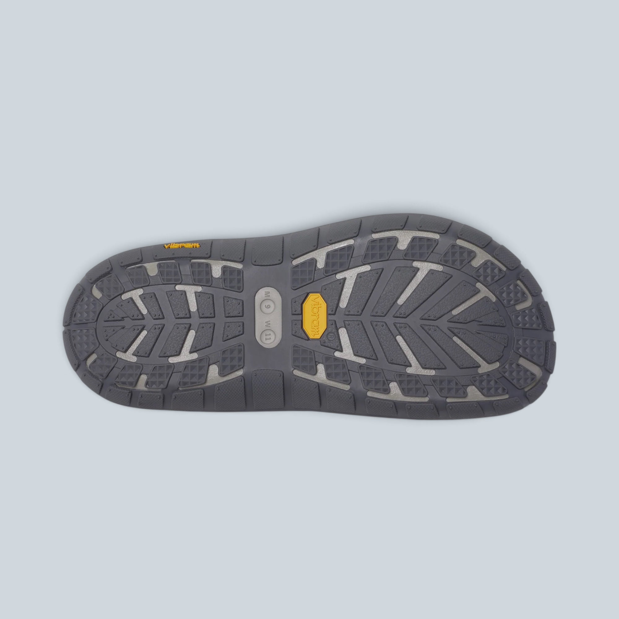 Semelle extérieure Vibram grise avec crampons chevrons de la chaussure hybride Saison Tembo II RO Elephant Carbon