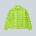 Veste isolante Saison G-Zero Primaloft couleur lime avec matelassage carré et fermeture zippée